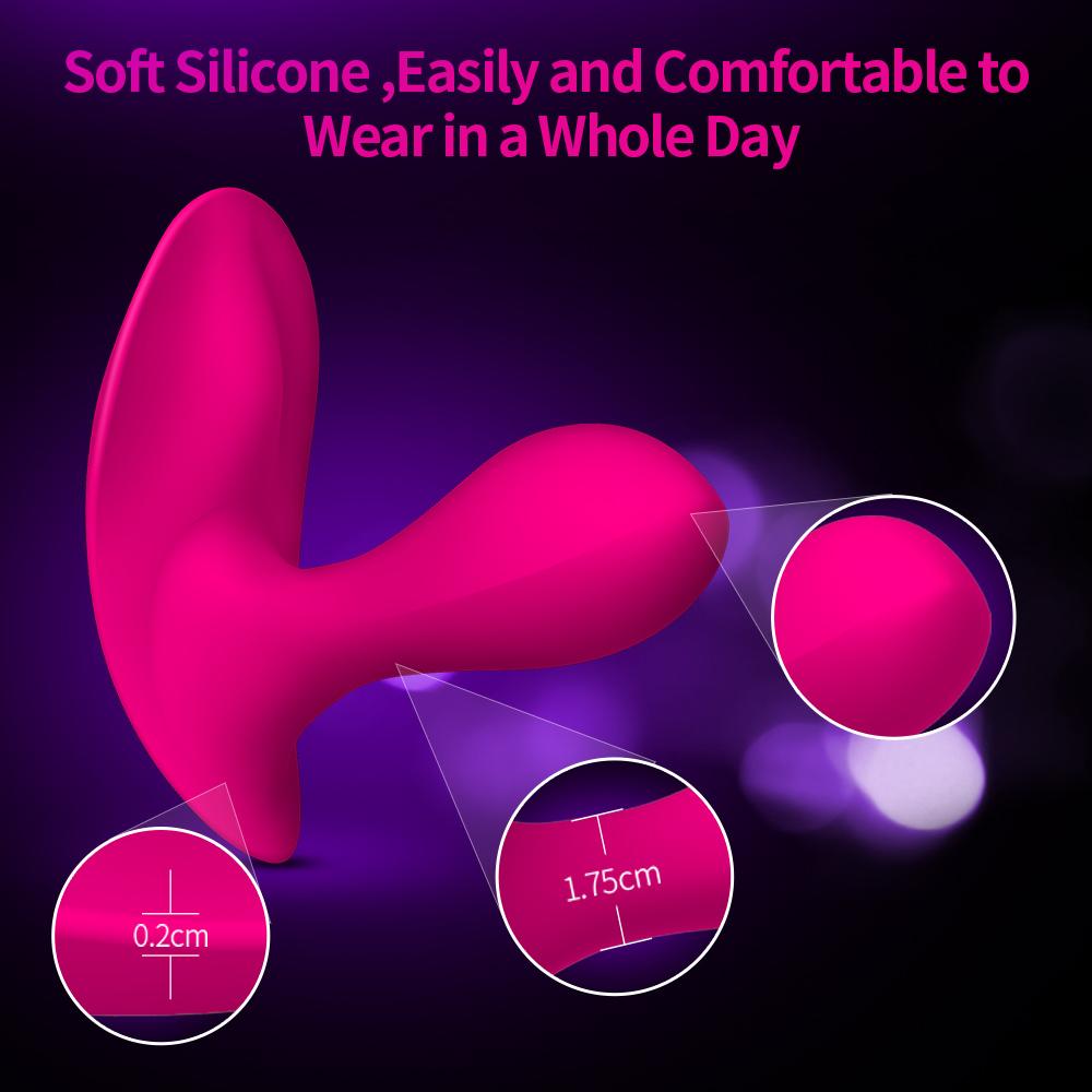 LETEN Wireless Remote Control Vibrator G-spot Wear Dildo 10 Mode Strapless Toys